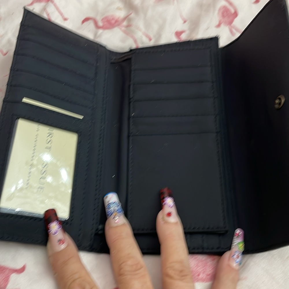 Liz claiborne First Issue Elegant Black Women's wallet Clutch - Picture 2 of 4